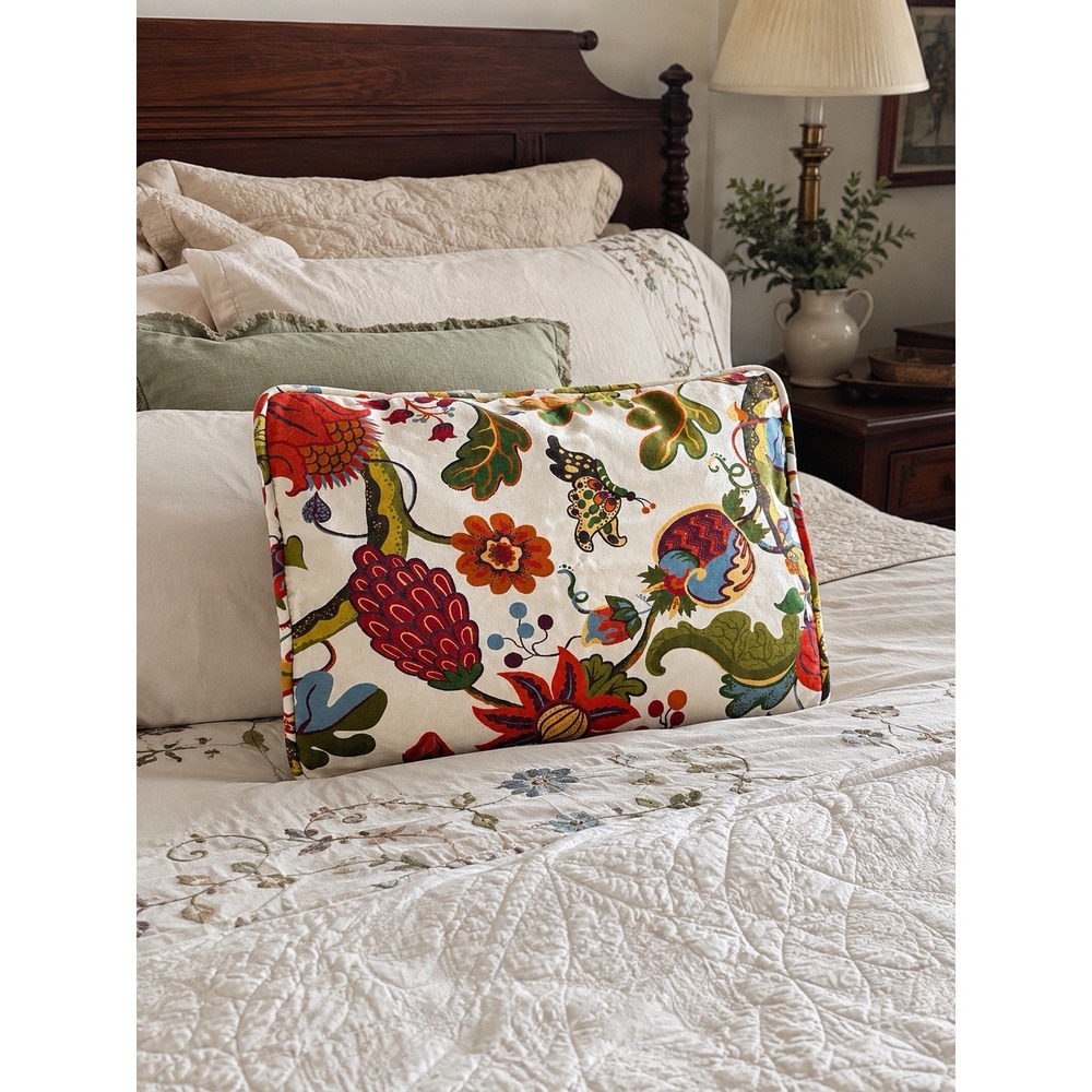 Pottery Barn (2) Serafina  Contemporary Cotton Linen Farm Pillow Cover Set